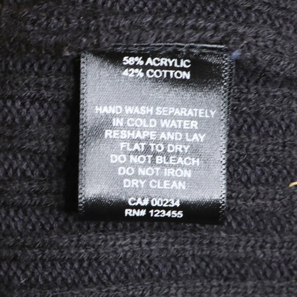 Design Labs Lord & Taylor Knit Long Duster Cardigan Sweater Black Zipper Sleeve - Picture 7 of 7